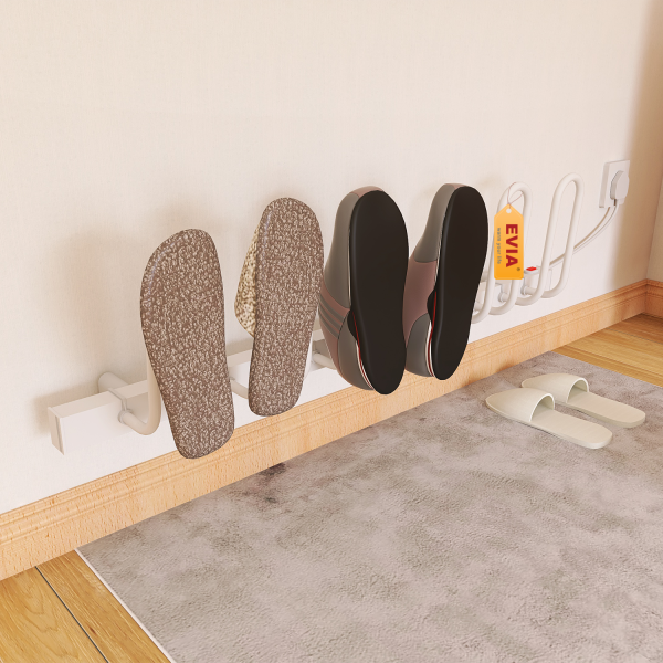 EVIA EV-60 Household Wall Mounted Electric Shoe Dryer 3 Pair Heated Shoe Rack